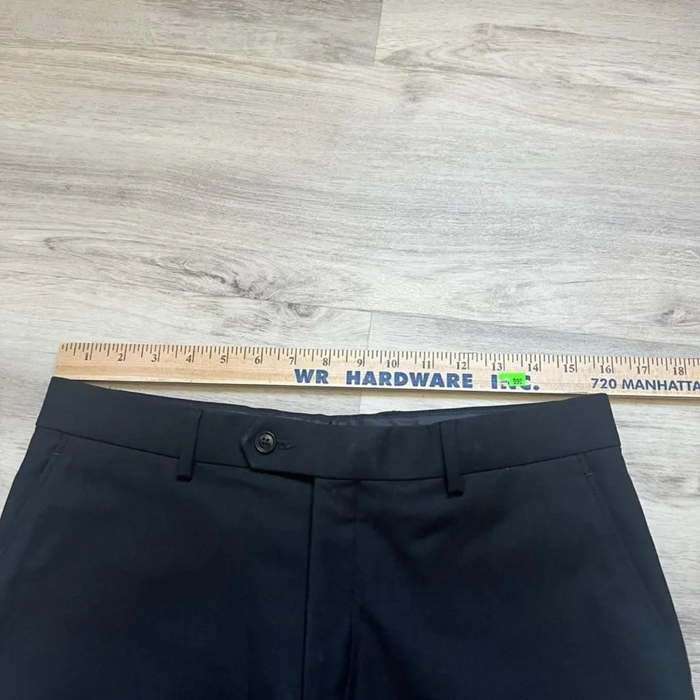 Men's Classic Black Dress Pants - Tailored Straight Fit